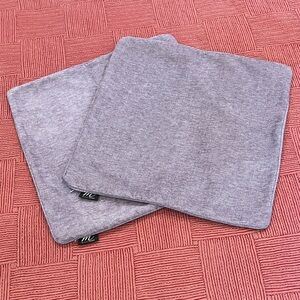 Milli Home soft chenille lilac throw pillow / cushion covers , zip close